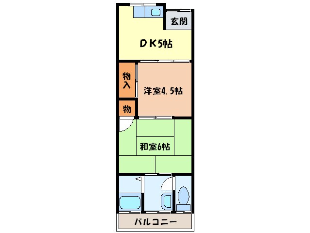 サンハイツハタの物件間取画像