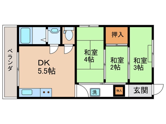 西九条蔵王町１１番地貸家の物件間取画像