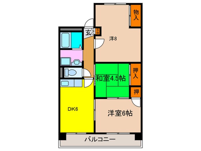 マンション楠の物件間取画像