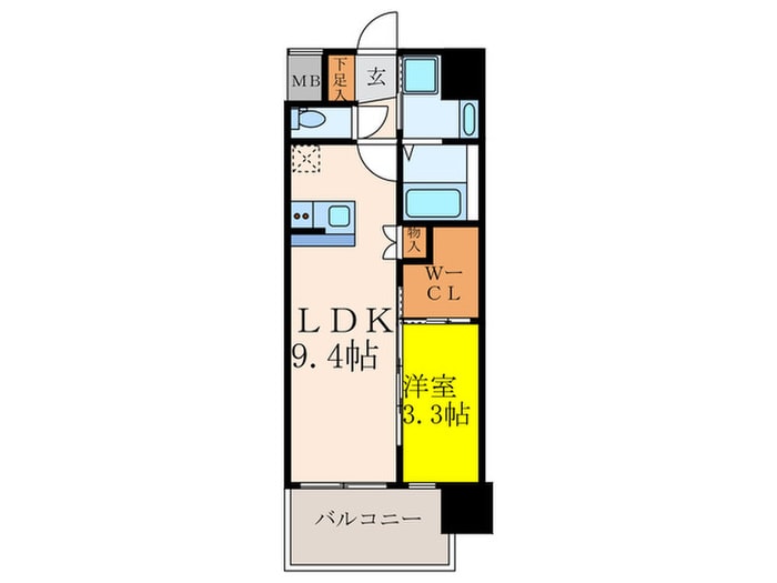 セレニテ江坂ミラクの物件間取画像