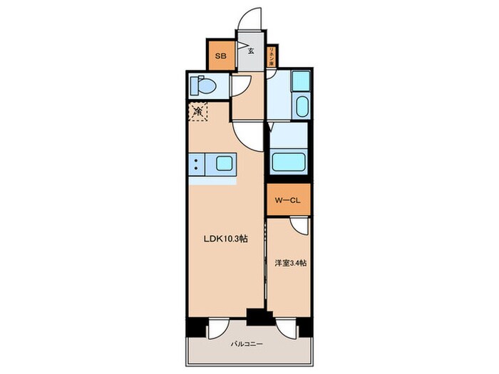 プレサンス十条凛華(419)の物件間取画像