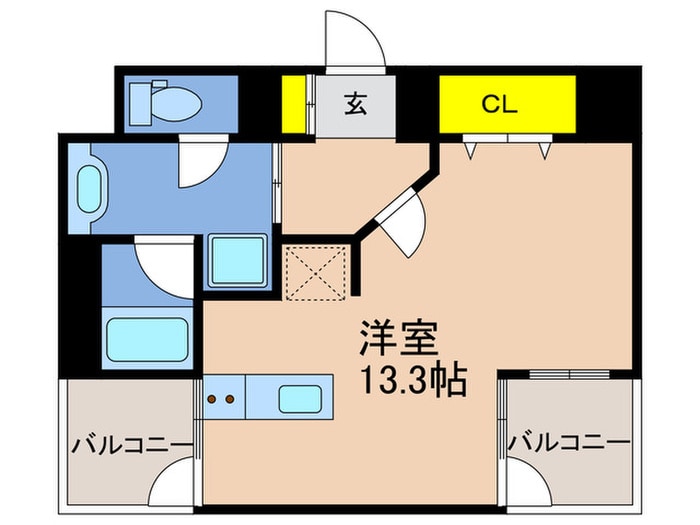 プレジール三ノ宮の物件間取画像