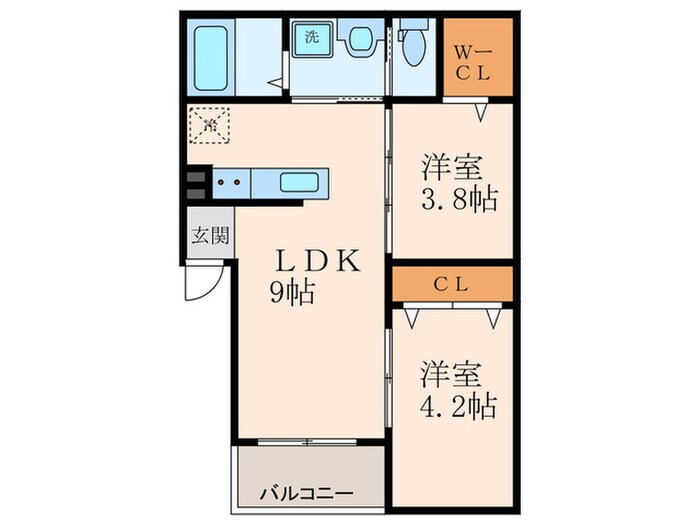 CASA杭瀬北の物件間取画像