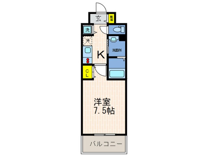 ﾌﾟﾗｲﾑﾗｲﾌ三宮磯上公園の物件間取画像