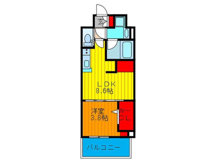 アーバネックス中崎町の物件間取画像