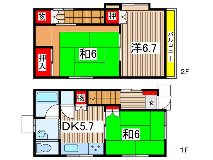 武庫之荘東戸建の物件間取画像