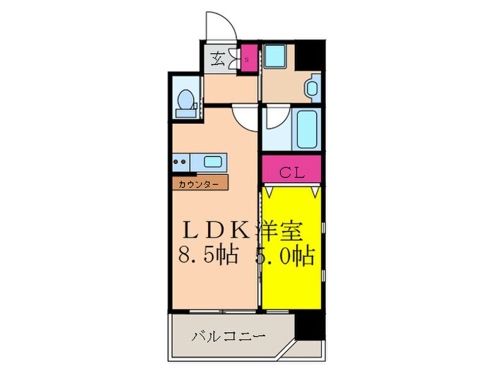 プレジオ江坂Ⅱの物件間取画像