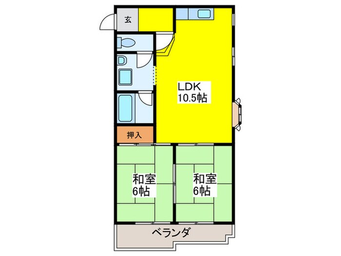 新栄プロパティー恵我之荘の物件間取画像