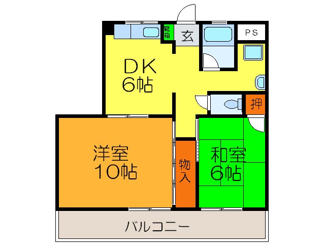 山本マンションの物件間取画像