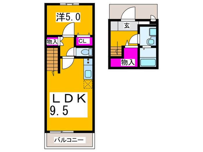 ﾌｼﾞﾊﾟﾚｽｽﾘｰﾊｰﾌﾞｽﾞ中百舌鳥町の物件間取画像