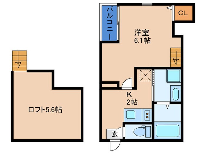 スカイフラット姫島の物件間取画像