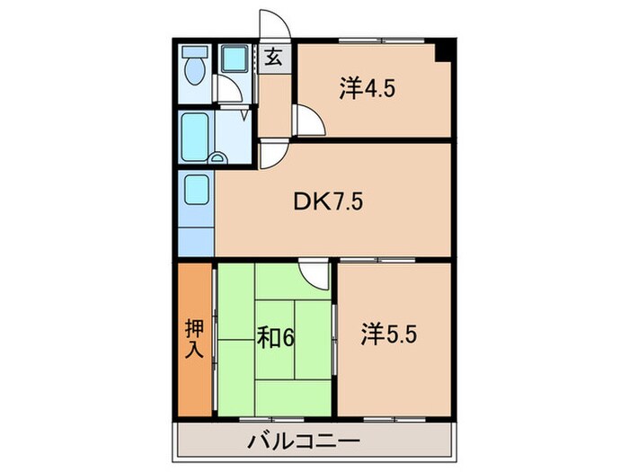 シャト－第１土山の物件間取画像