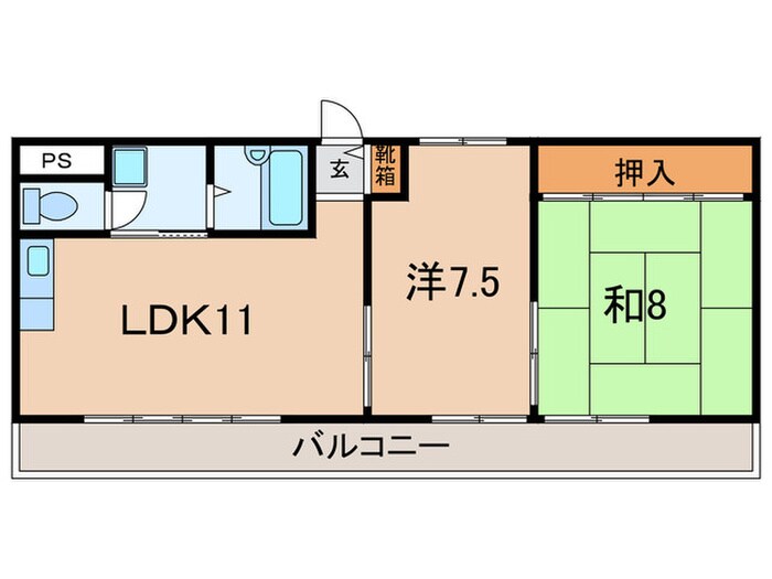 シャト－第１土山の物件間取画像