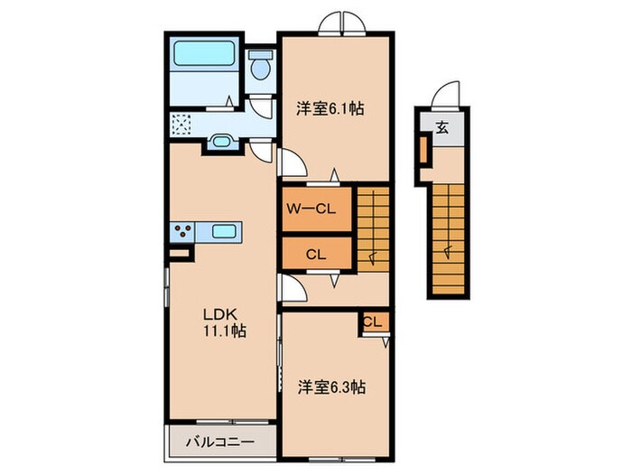 スパークルⅡの物件間取画像