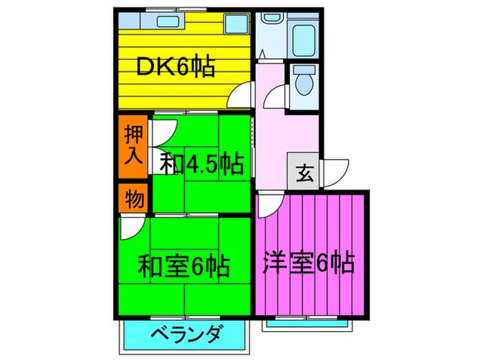 コーポ桑才Ｃ棟の物件間取画像