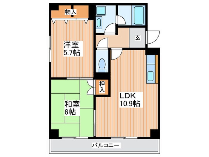 エレガンドミ－ルの物件間取画像
