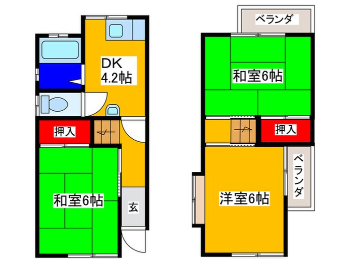 半田5丁目貸家の物件間取画像