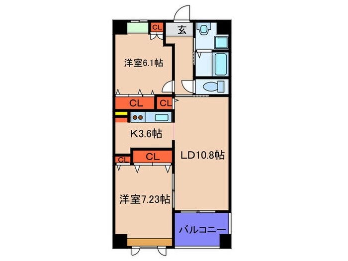 ラ・ポルト福島の物件間取画像