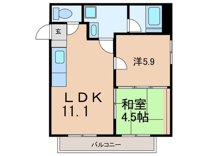 グレ－ス霞ヶ丘ビルの物件間取画像