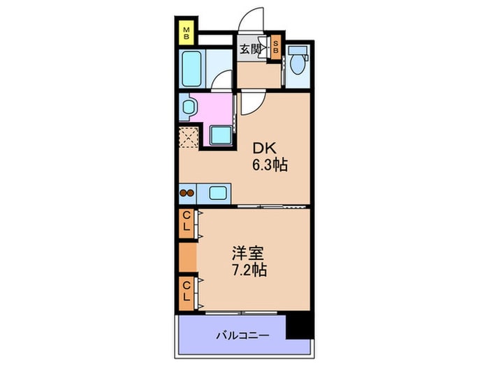 レジュ－ルアッシュ福島の物件間取画像