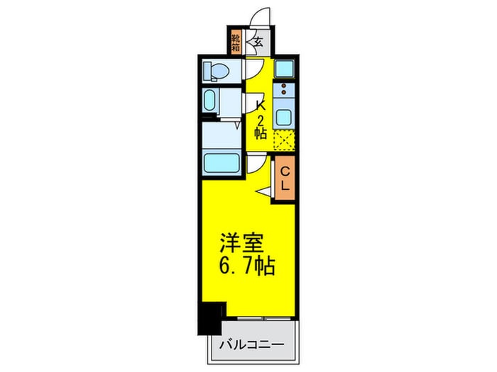 ﾌﾟﾚｻﾝｽ立売堀ﾍﾞﾙｳﾞｨﾙ(301)の物件間取画像