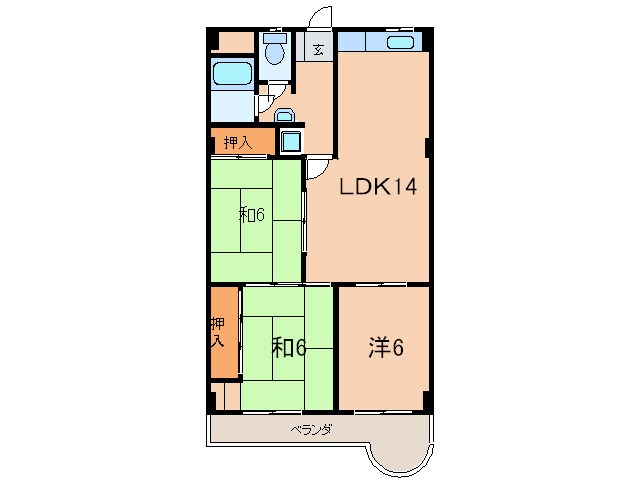 東朋第一マンションの物件間取画像