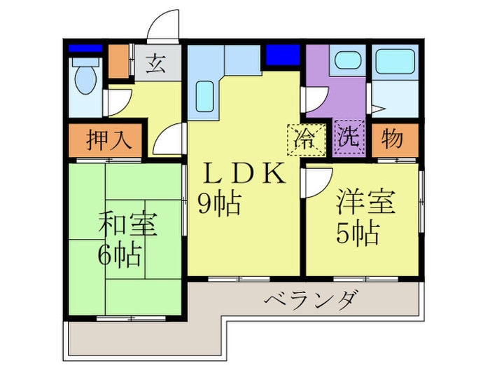 ヴィラ広沢の物件間取画像