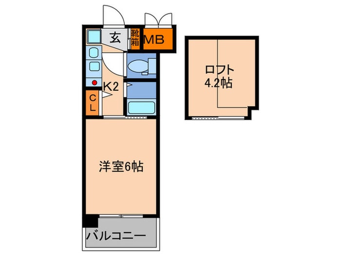 ｴｽﾃﾑｺｰﾄ三宮駅前ﾗ･ﾄﾞｩｰ(418)の物件間取画像