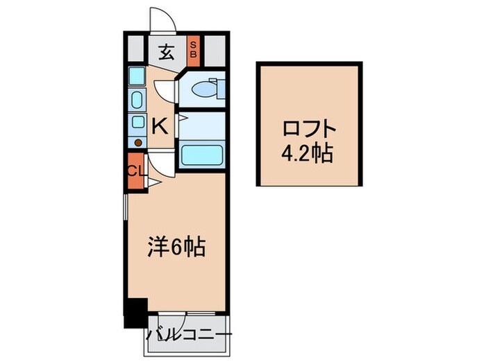 ｴｽﾃﾑｺｰﾄ三宮駅前ﾗ･ﾄﾞｩｰ(809)の物件間取画像