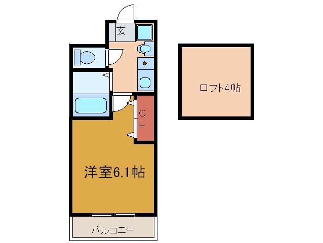 ｴｽﾃﾑｺ-ﾄ神戸県庁前Ⅲﾌｨｴﾙﾃ(1205)の物件間取画像