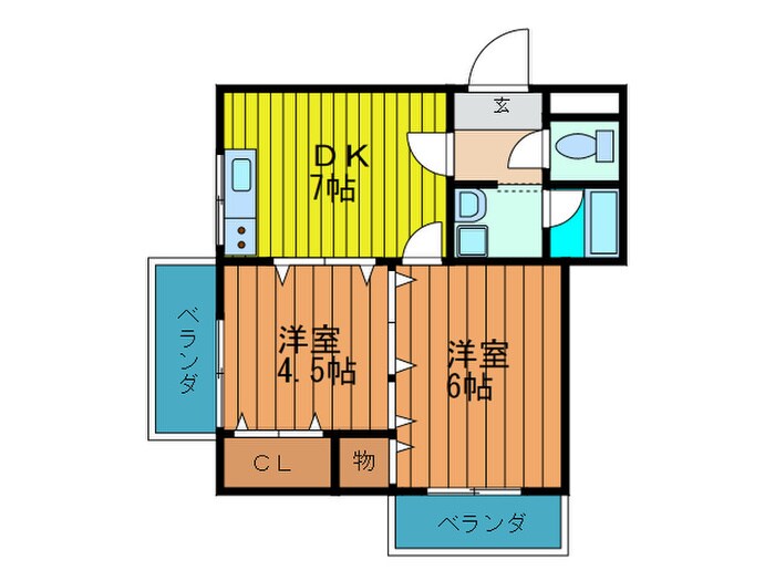 クリエイティブ佐太の物件間取画像