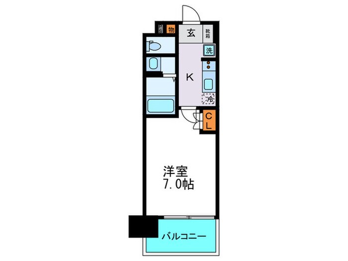 クレストコート靭公園の物件間取画像