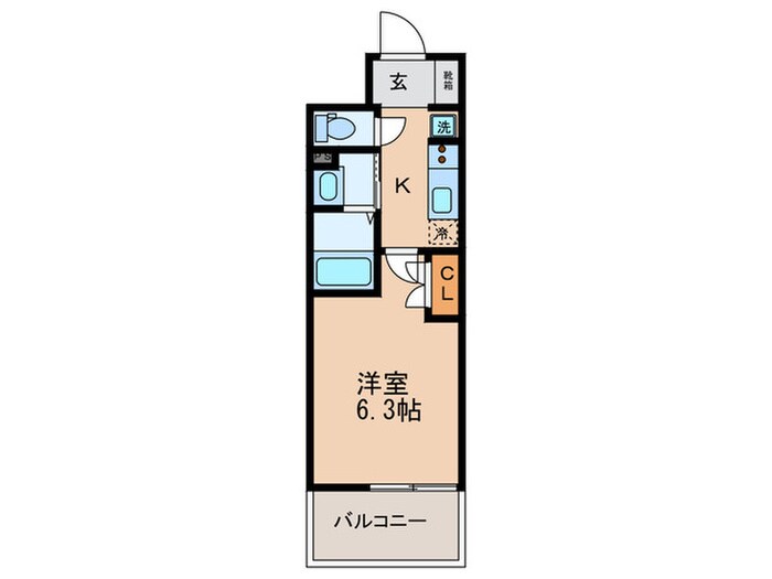 クレストコート靭公園の物件間取画像