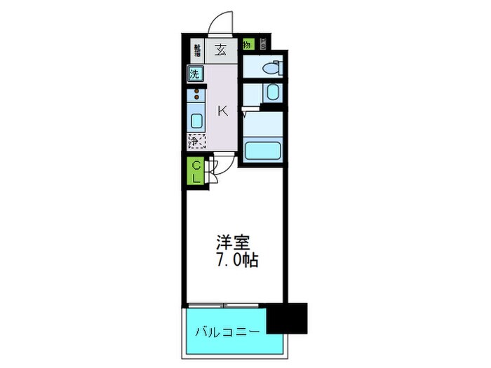 クレストコート靭公園の物件間取画像