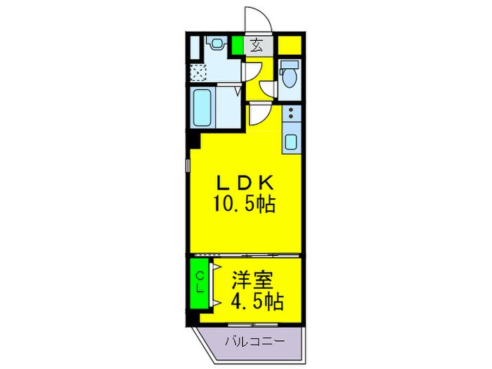オルゴグラートＮＡＭＢＡの物件間取画像
