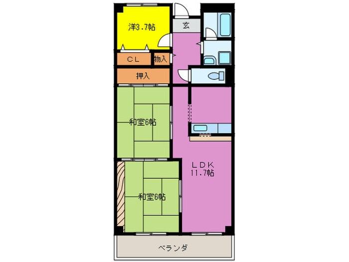 エイト貝塚の物件間取画像