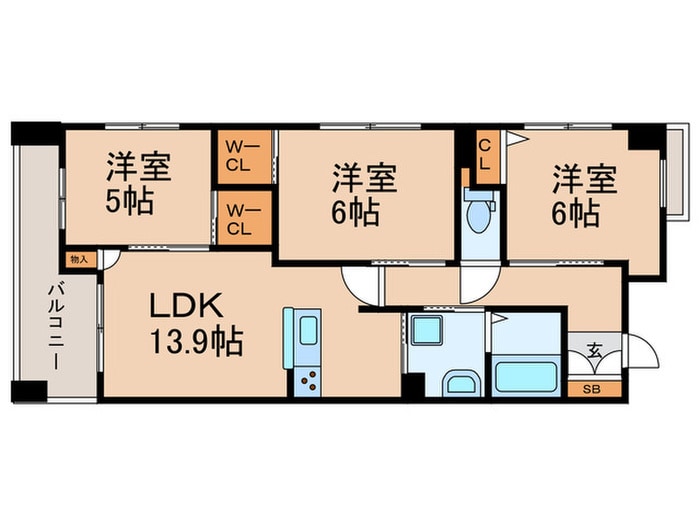 ヴィラ御所南の物件間取画像