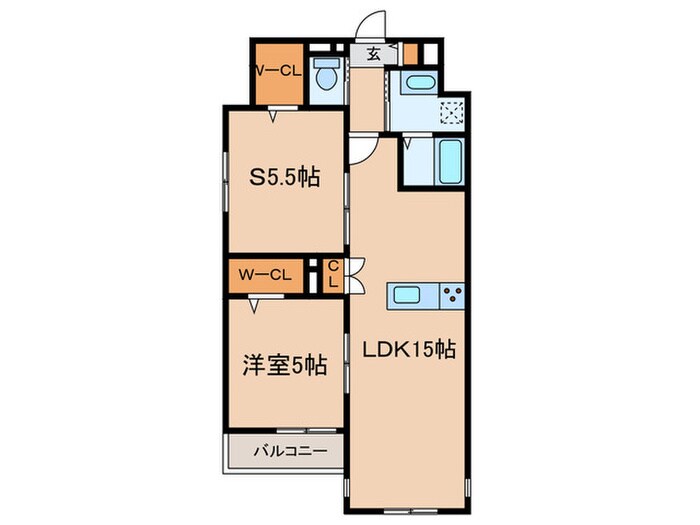 Casita七ツ松の物件間取画像