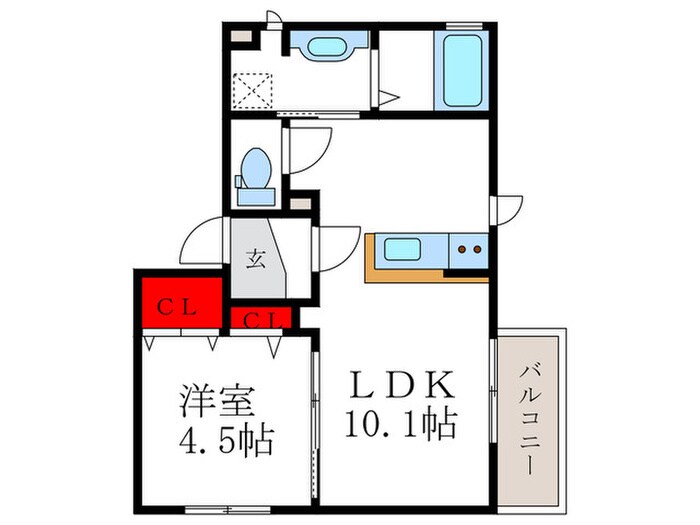 クラタス平野２の物件間取画像