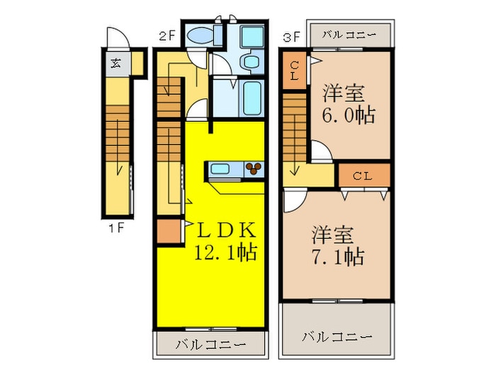 ラフレシ－ルの物件間取画像