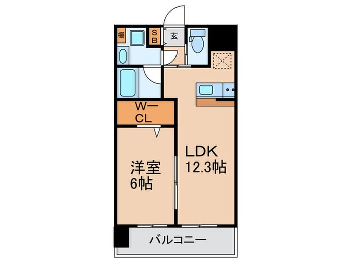 プレジオ三国ＡＳＩＡＮの物件間取画像