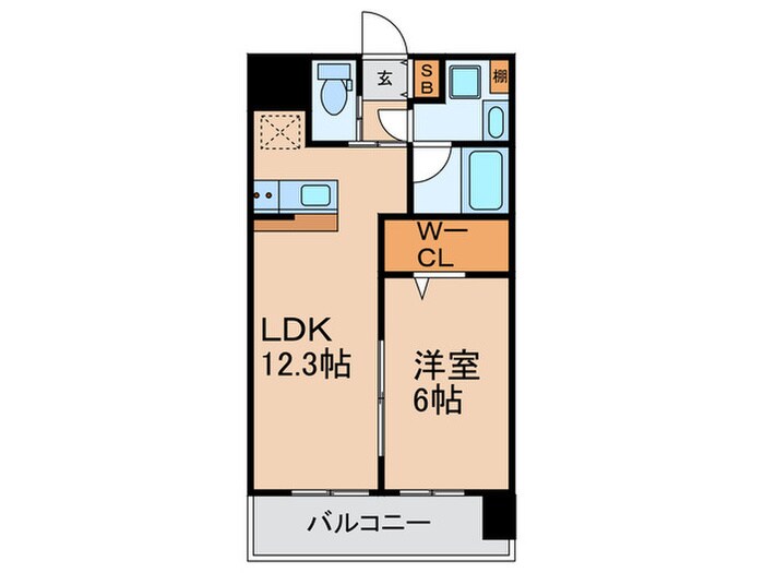 プレジオ三国ＡＳＩＡＮの物件間取画像