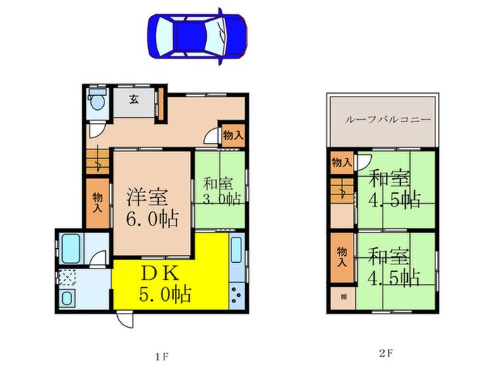 桜町一丁目貸家の物件間取画像