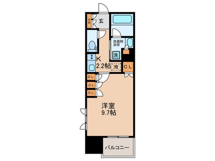 パークアクシス大阪新町の物件間取画像