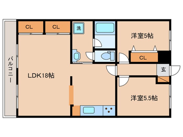 サンハイツ南志賀の物件間取画像