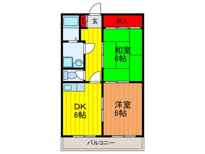 福住マンションの物件間取画像
