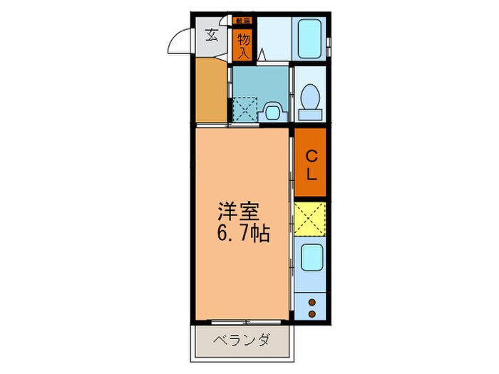 シャ－メゾン川西の物件間取画像