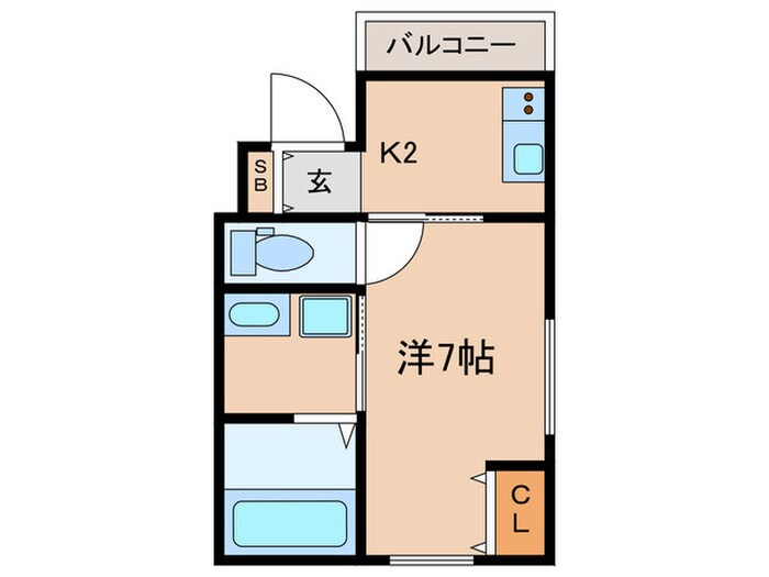 宝勝ハイツの物件間取画像