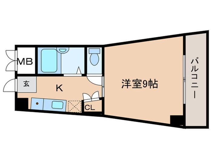 スマ扇コーポの物件間取画像