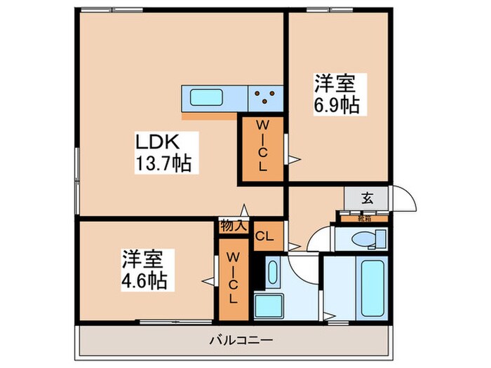 ｗｅｓｔ　ｆｉｅｌｄ　平野西の物件間取画像